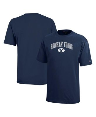 Champion - Big Boys and Girls Navy BYU Cougars Arch Over Logo T-Shirt