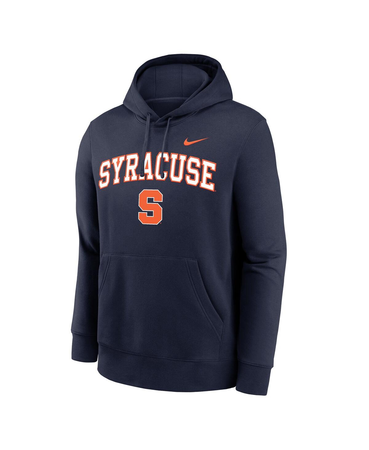 Nike Men's Navy Syracuse Orange Club Fleece Hoodie In Blue