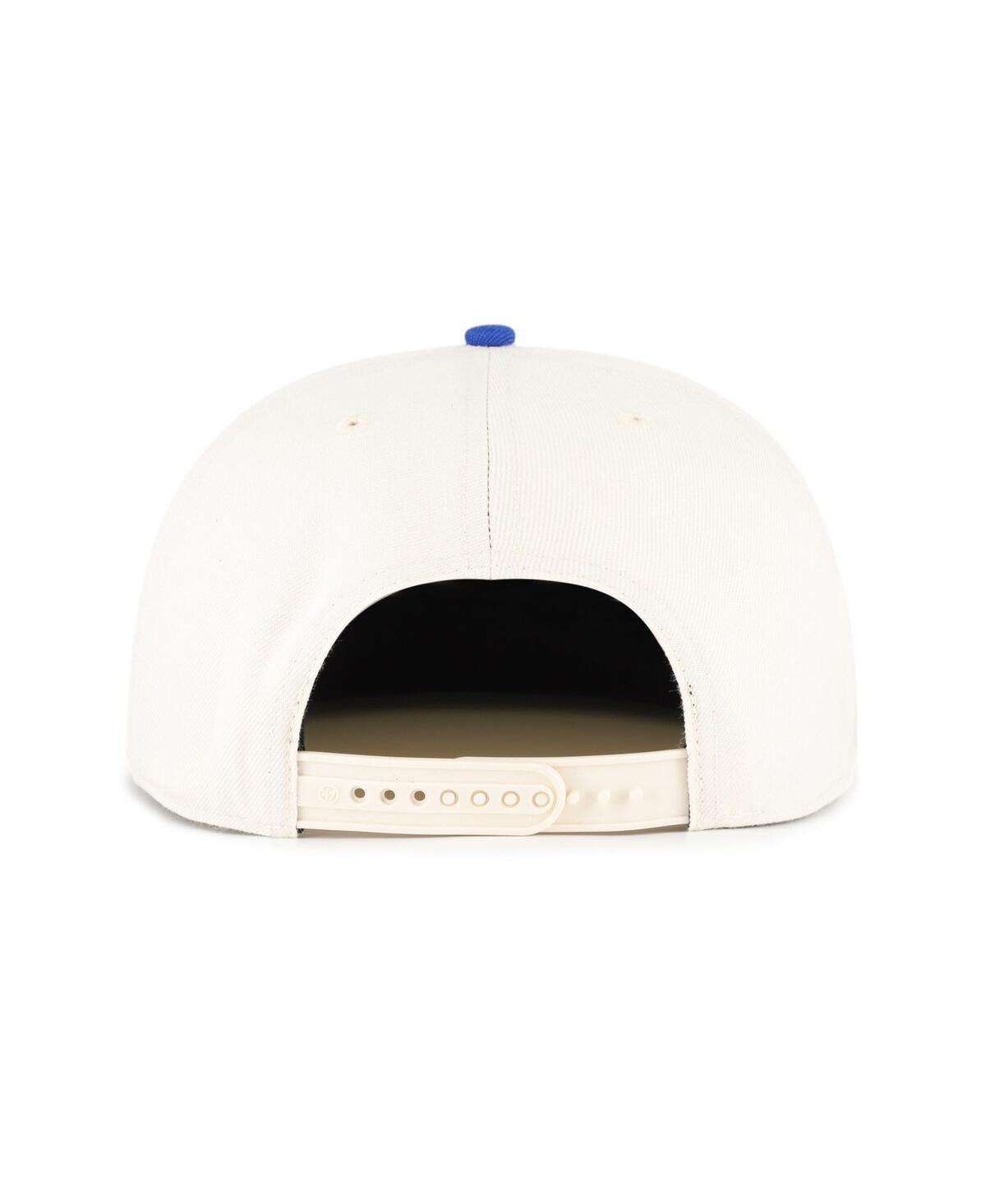 47 Brand Men's And Women's Natural Kentucky Wildcats Crossover Off Hand Captain Adjustable Hat In White