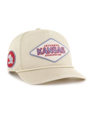 '47 Brand - Men's and Women's Cream Kansas Jayhawks Outdoorsmen Cairn Hitch Adjustable Hat