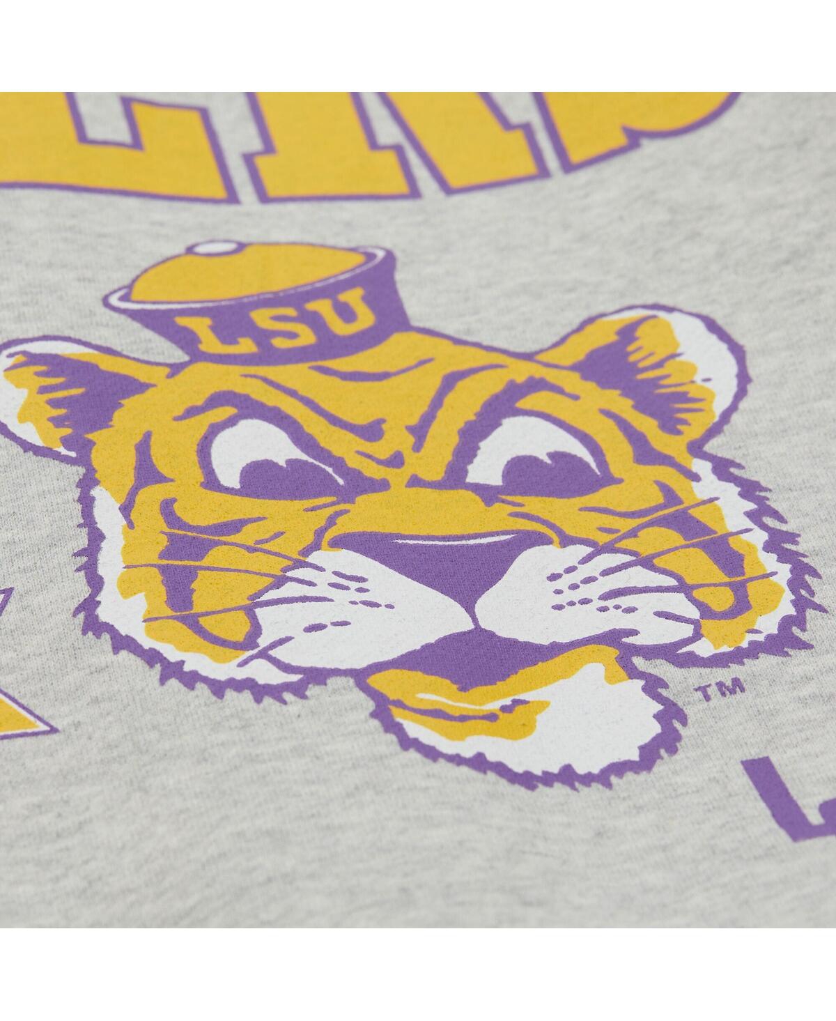 Mitchell & Ness Men's Gray Lsu Tigers All Over Print Sweatshirt In Gray