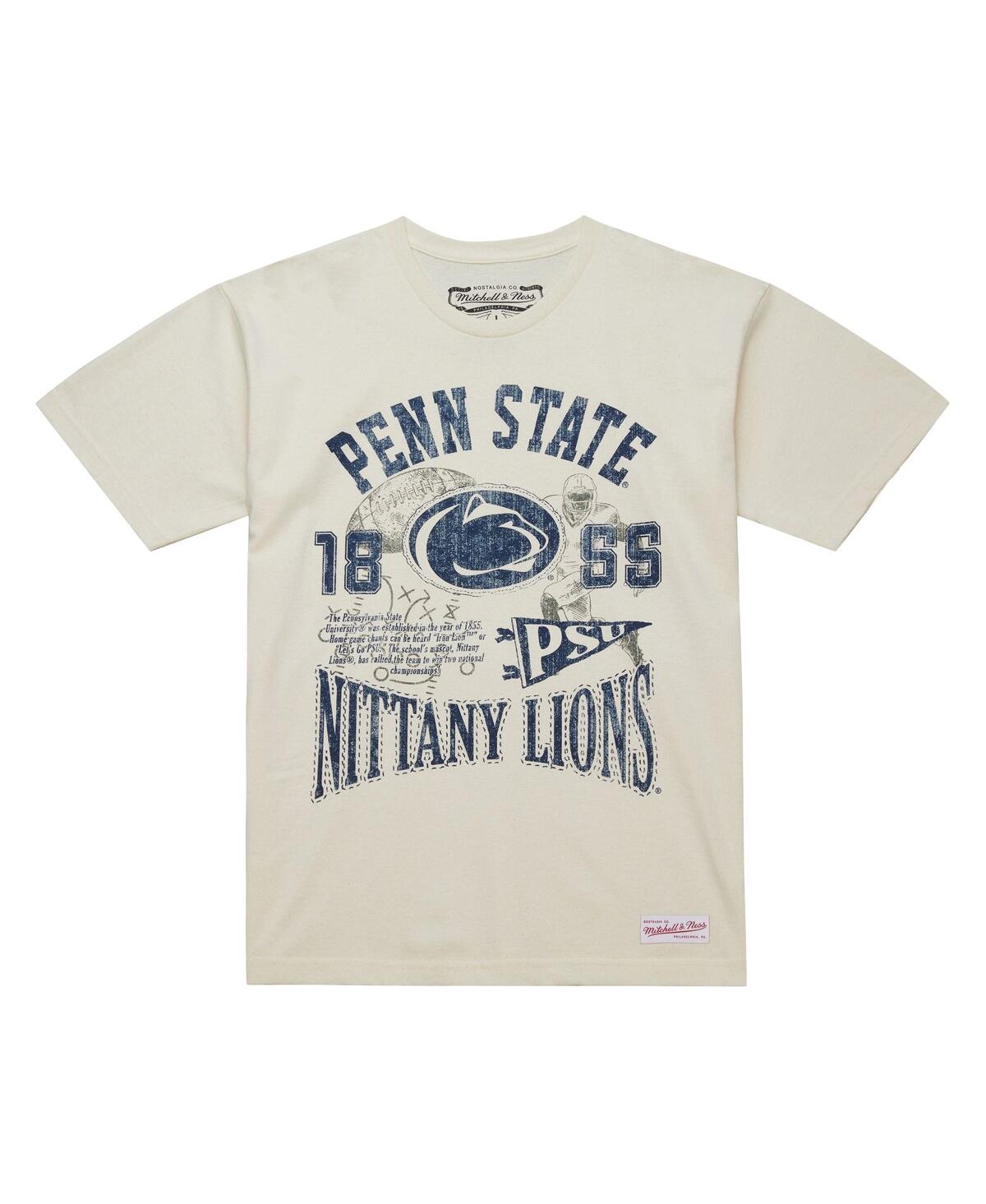 Mitchell & Ness Men's Cream Penn State Nittany Lions Heritage Scholar T-shirt In Neutral