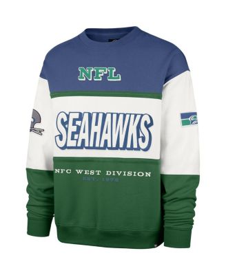 Men's Royal/Green Seattle Seahawks Throwback Breeze Maximalist Sweatshirt