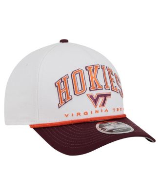 Men's White/Maroon Virginia Tech Hokies Arch Two-Tone Rope 9FORTY A-Frame M-Crown Adjustable Hat