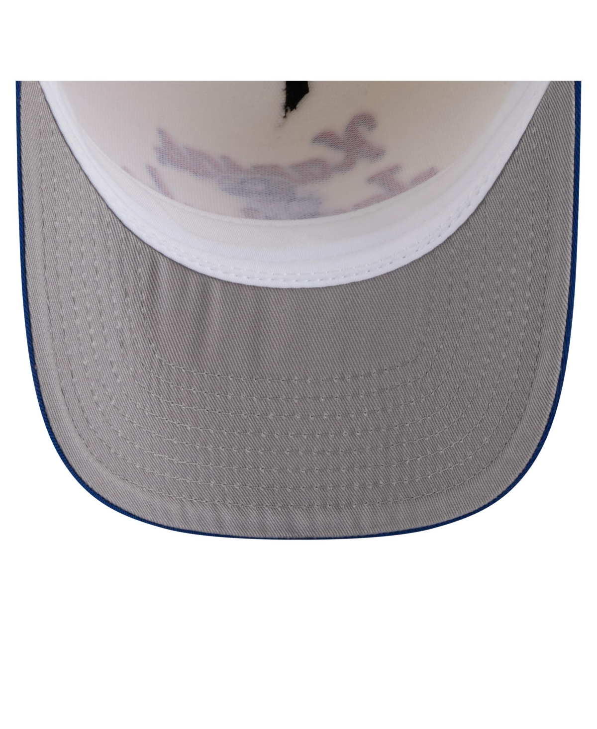 New Era Men's Cream/royal Kansas Jayhawks Vintage Chainstitch 9fifty A-frame Snapback Hat In Blue