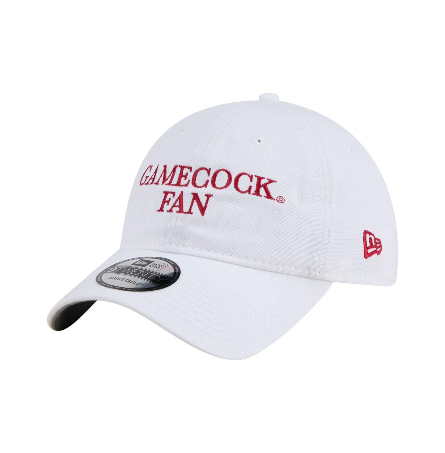 Мужская кепка New Era White South Carolina Gamecocks Fan 9TWENTY Adjustable Hat — фото 1