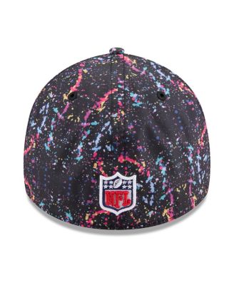 Men's Black Miami Dolphins 2025 NFL Crucial Catch 39THIRTY Flex Hat