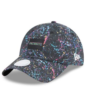 Women's Black New England Patriots 2025 NFL Crucial Catch Pony Tail Adjustable Hat