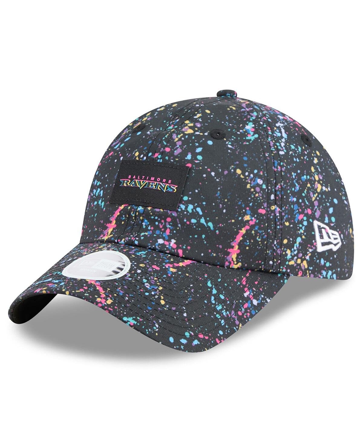 New Era Women's Black Baltimore Ravens 2025 Nfl Crucial Catch Pony Tail Adjustable Hat In Multi