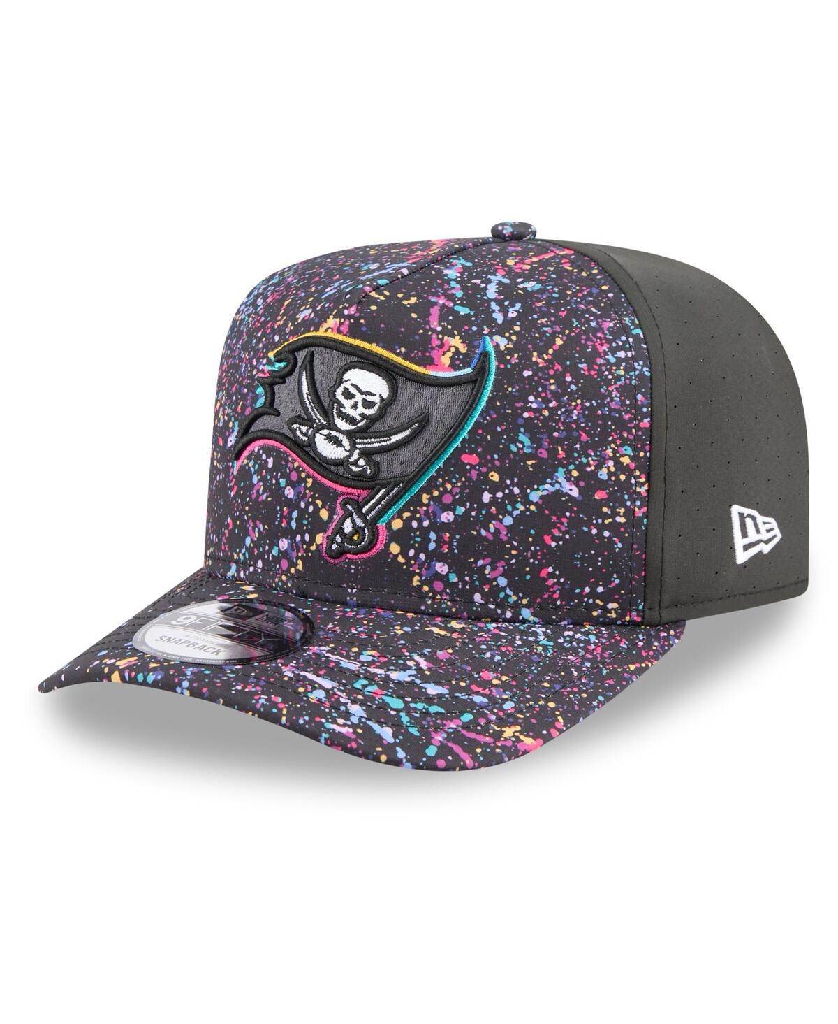 New Era Men's Black Tampa Bay Buccaneers 2025 Nfl Crucial Catch A-frame 9fifty Snapback Hat In Gray