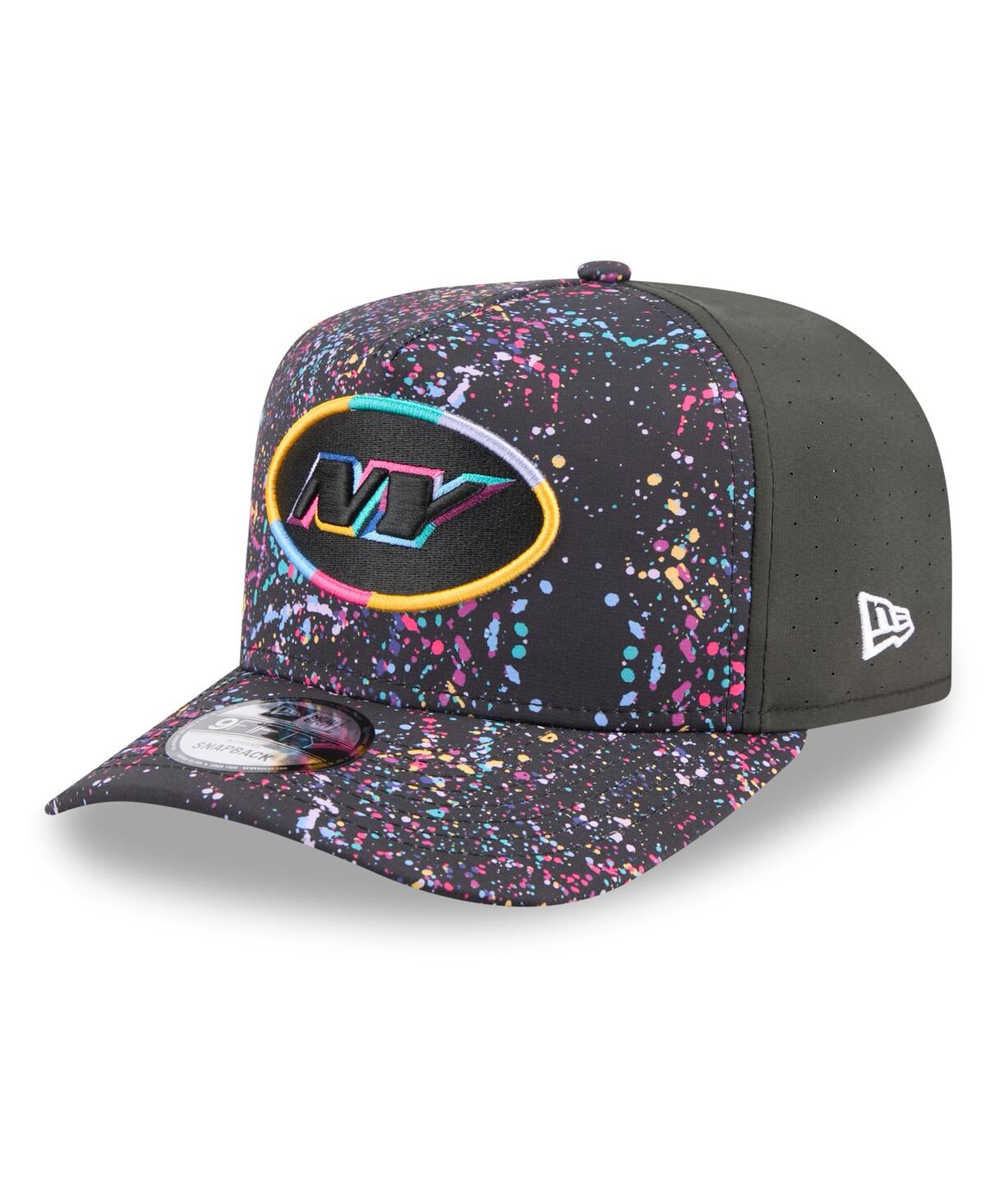 New Era Men's Black New York Jets 2025 Nfl Crucial Catch A-frame 9fifty Snapback Hat In Black