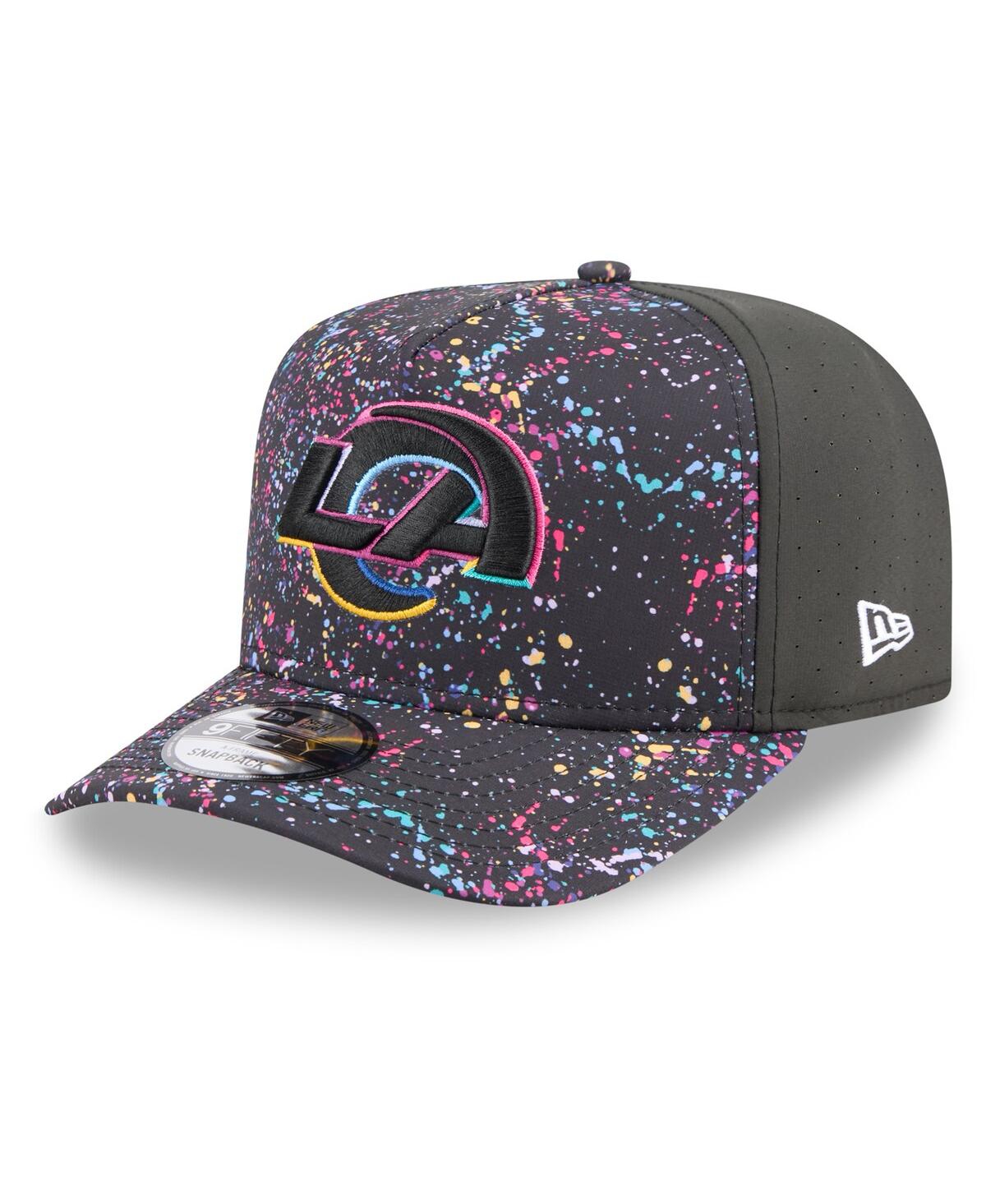 New Era Men's Black Los Angeles Rams 2025 Nfl Crucial Catch A-frame 9fifty Snapback Hat In Black