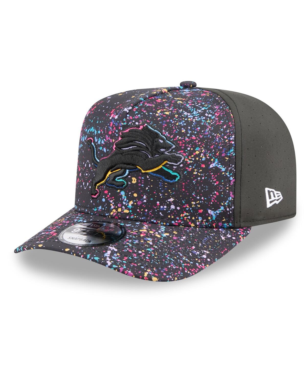 New Era Men's Black Detroit Lions 2025 Nfl Crucial Catch A-frame 9fifty Snapback Hat In Black