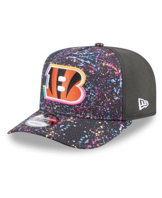 Men's Black Cincinnati Bengals 2025 NFL Crucial Catch A-Frame 9FIFTY Snapback Hat