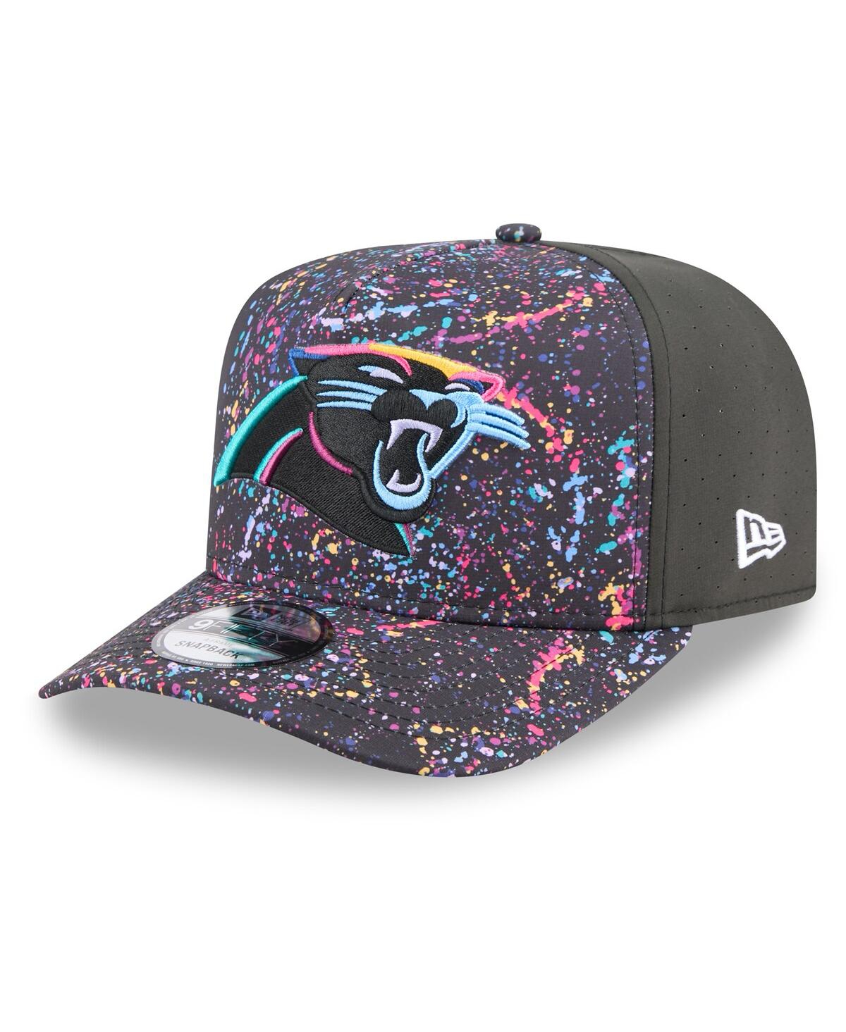 New Era Men's Black Carolina Panthers 2025 Nfl Crucial Catch A-frame 9fifty Snapback Hat In Black