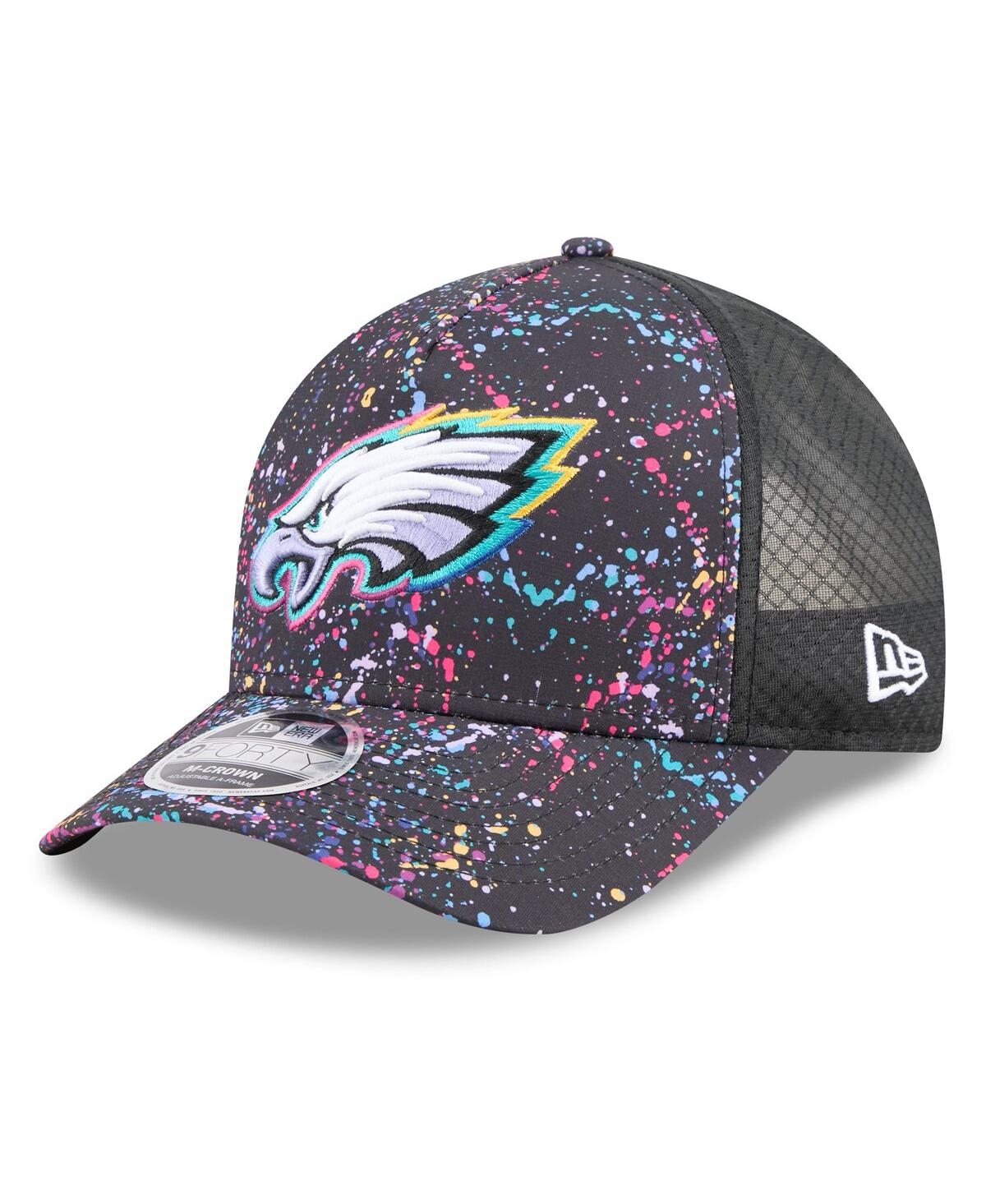 New Era Men's Black Philadelphia Eagles 2025 Nfl Crucial Catch 9forty Adjustable Hat In Black