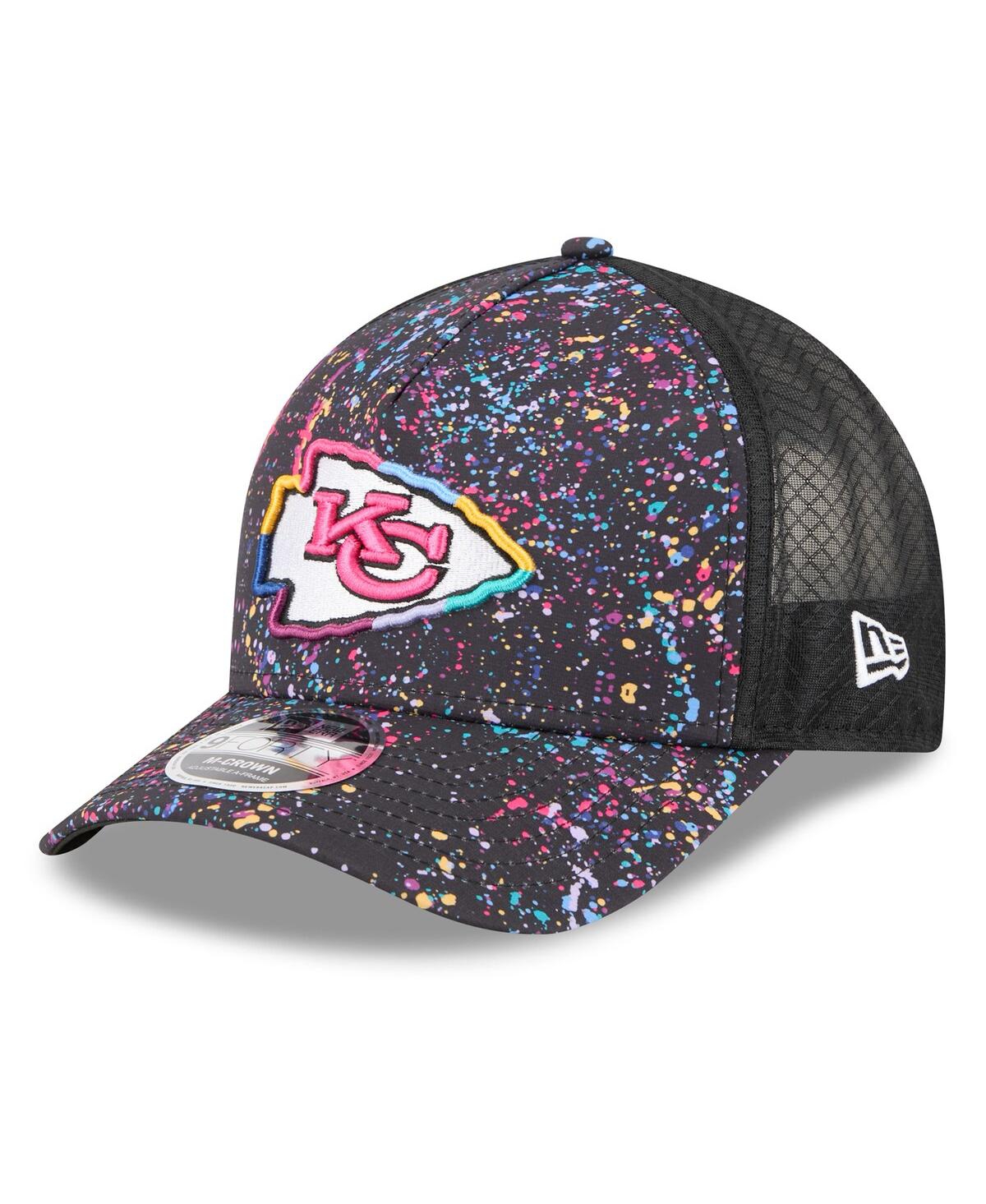 New Era Men's Black Kansas City Chiefs 2025 Nfl Crucial Catch 9forty Adjustable Hat In Gray