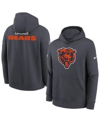 Nike - Big Boys and Girls Charcoal Chicago Bears Sideline Club Fleece Hoodie