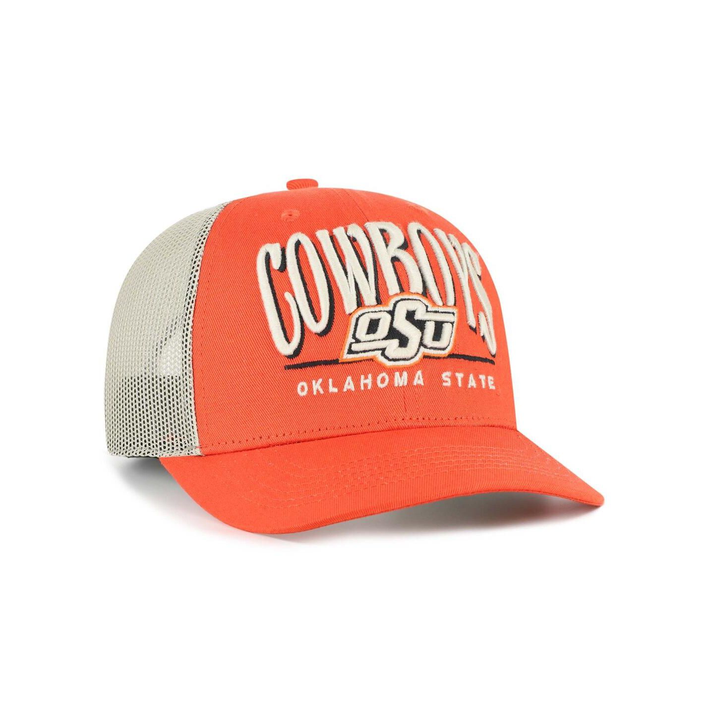 Мужская кепка '47 Brand Orange Oklahoma State Cowboys Arid Adjustable Trucker Hat — фото 2