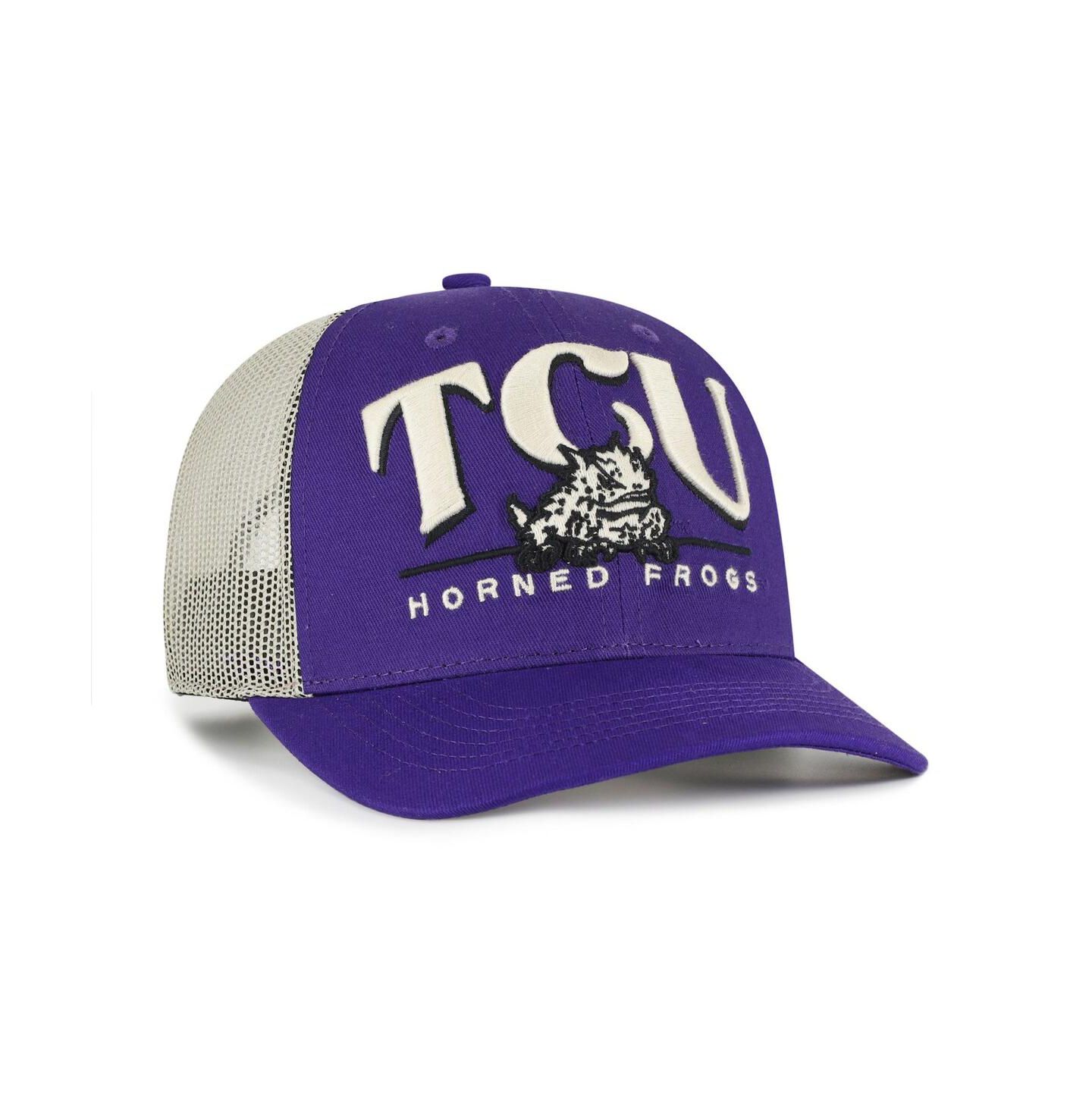 Мужская кепка '47 Brand Purple TCU Horned Frogs Arid Adjustable Trucker Hat — фото 2