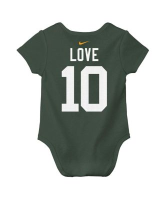 Baby Boys and Girls Jordan Love Green Bay Packers Player Name Number Bodysuit