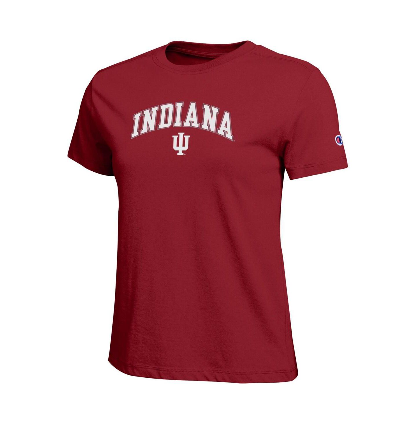 Женская футболка Champion Crimson Indiana Hoosiers Arched Over Logo — фото 2