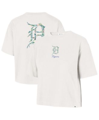 '47 Brand - Women's Natural Detroit Tigers Full Bloom Cropped T-shirt