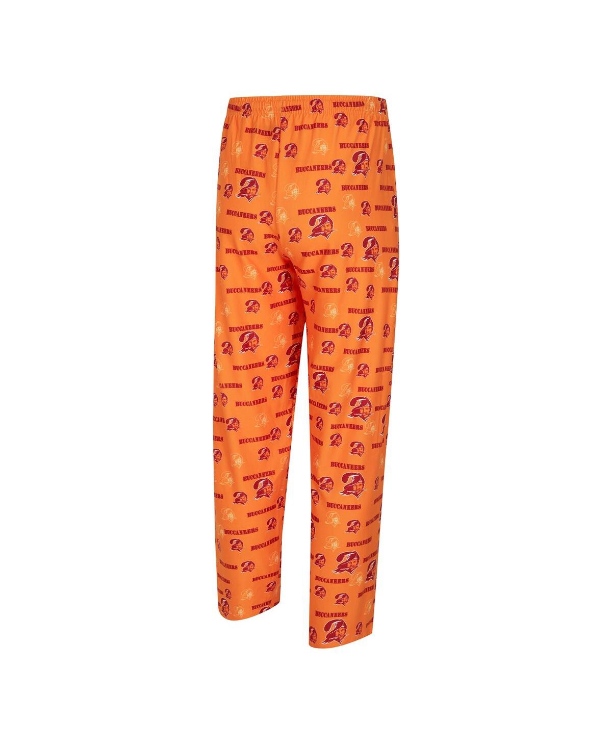 Concepts Sport Men's Orange Tampa Bay Buccaneers Retro Mosaic Allover Print Knit Pants In Orange
