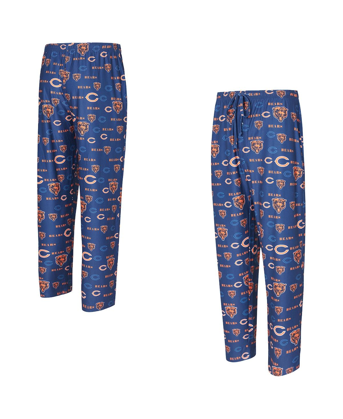 Concepts Sport Men's Navy Chicago Bears Mosaic All Over Print Pants In Blue