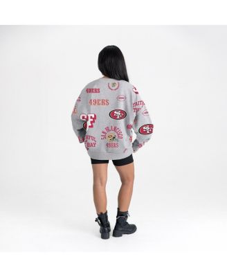 Women's Heather Gray San Francisco 49ers Always On Repeat Fleece Sweatshirt
