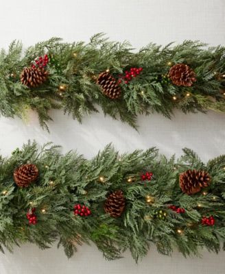 120" Outdoor Winter Evergreen Christmas Garland