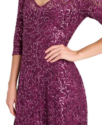 Women&#39;s V-Neck Beaded Gown