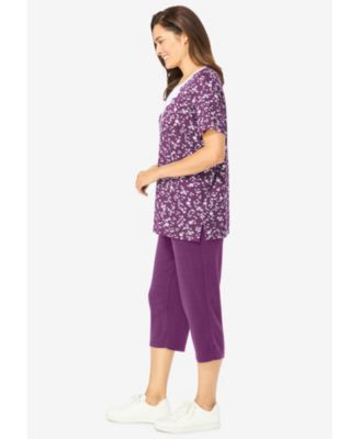 Plus Size 2-Piece Tunic And Capri Set