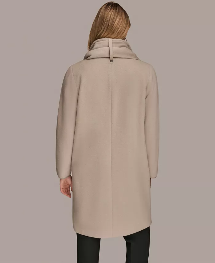 Women's Snap Button Scarf Coat - thumbnail 5