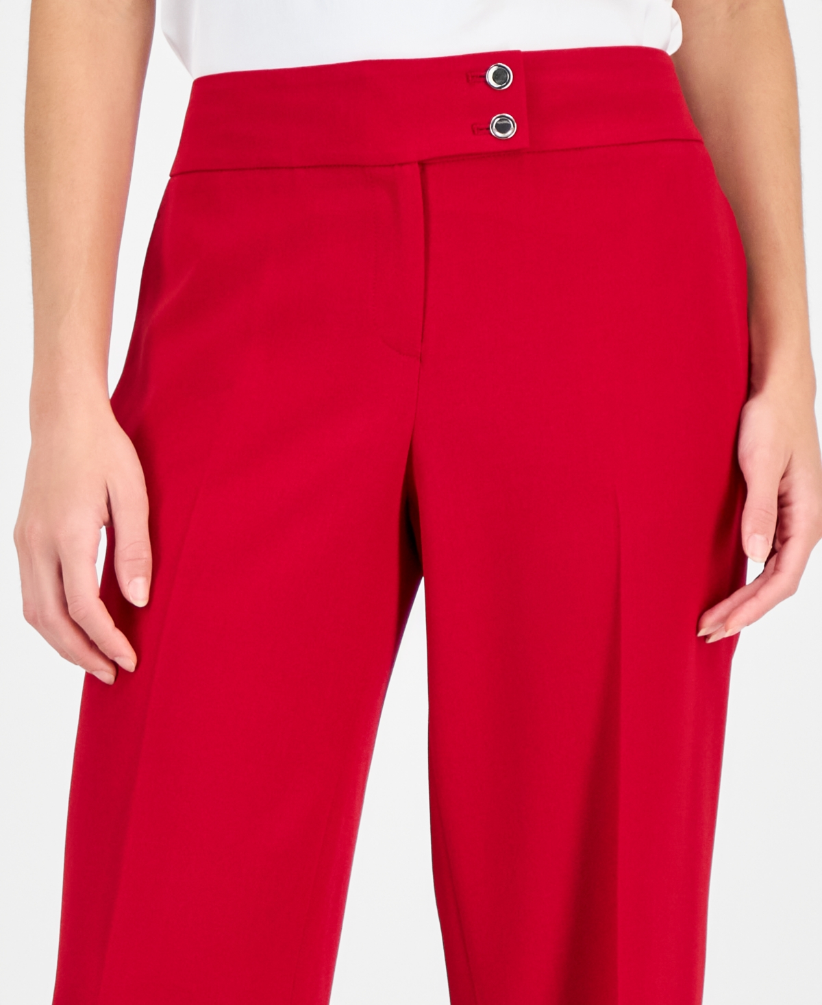 Kasper Women's High Rise Wide-leg Pants In Red