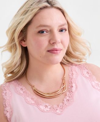 Plus Size Lace-Trimmed Tank Top