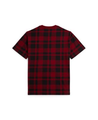 Boys' 8-20 Polo Bear Plaid Cotton Tee