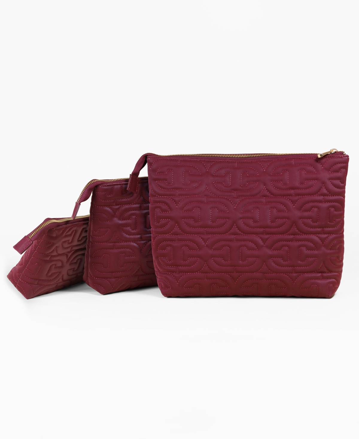 Sam Edelman 3-piece Ethyl Travel Pouch Set In Burgundy