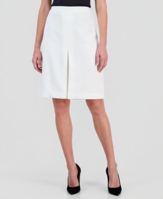 Women's Box-Pleat Pencil Skirt, Regular & Petite