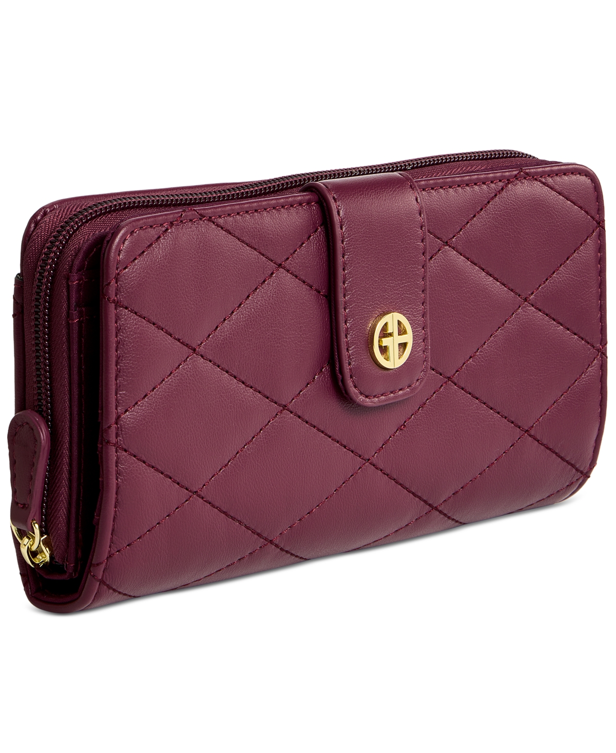 Giani Bernini Aio Quilted Wallet, Macy's Exclusive In Pink