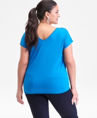 Women's Double V-Neck Dolman-Sleeve Top, Macy's Exclusive