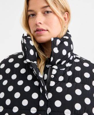 Women's Cropped Dot Puffer Jacket, Macy's Exclusive