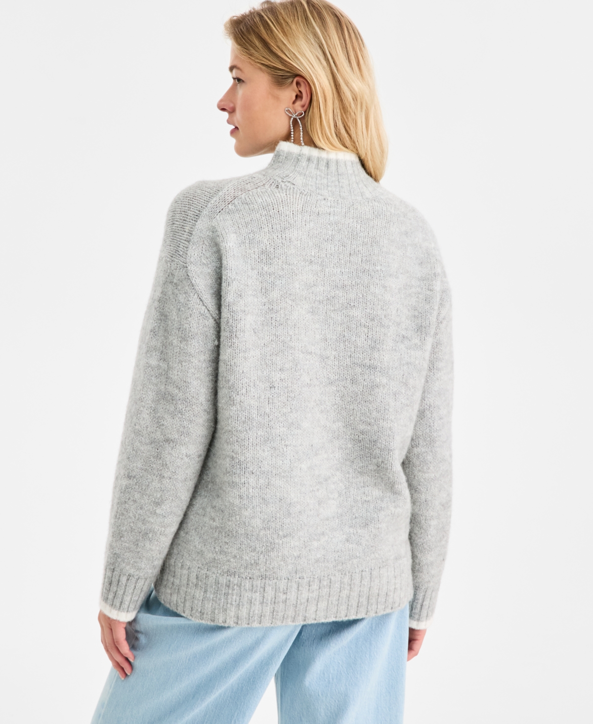 On 34th Women's Long-Sleeve Mock-Neck Sweater, Macy's Exclusive