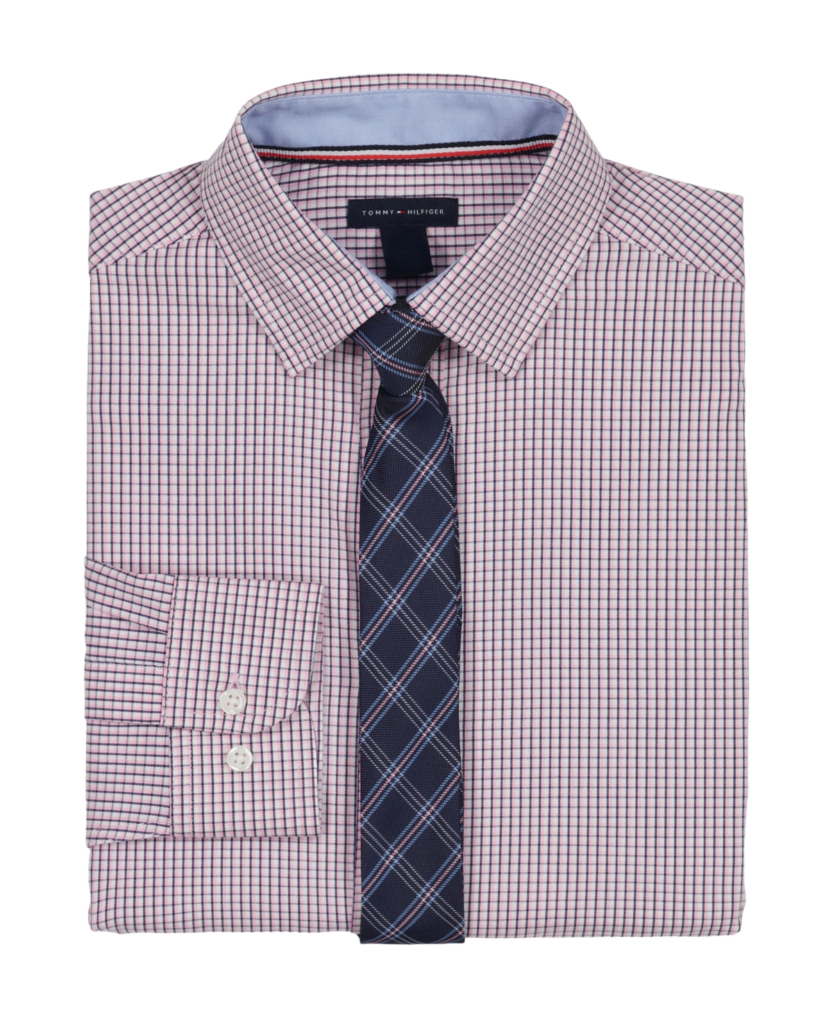 Tommy Hilfiger Boys 8-20 Long Sleeve Stretch Murray Check Shirt In Purple