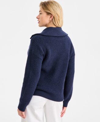 Women's Collared Button Pullover Sweater, Macy's Exclusive