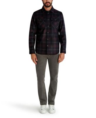 Men's Plaid Pattern Shirt Jacket
