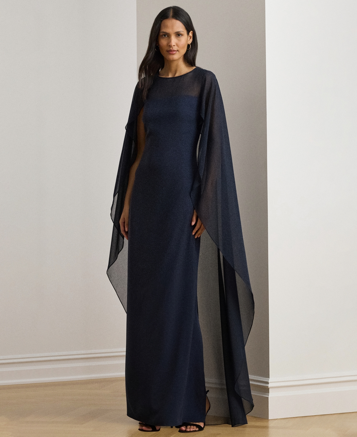 Lauren Ralph LaurenCape Georgette Gown