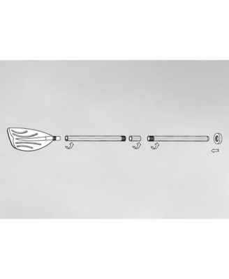 Set of 48" Paddles Plastic Ribbed French Oars for Inflatable Boat (Pair)