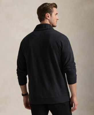 Men's Big & Tall Luxury Jersey Shawl-Collar Pullover Sweater