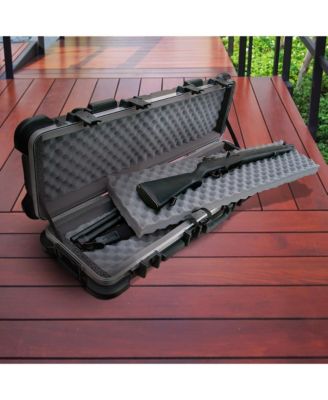 Cases 4009 Hard Exterior Waterproof Short Double Rifle Transport Case, Black